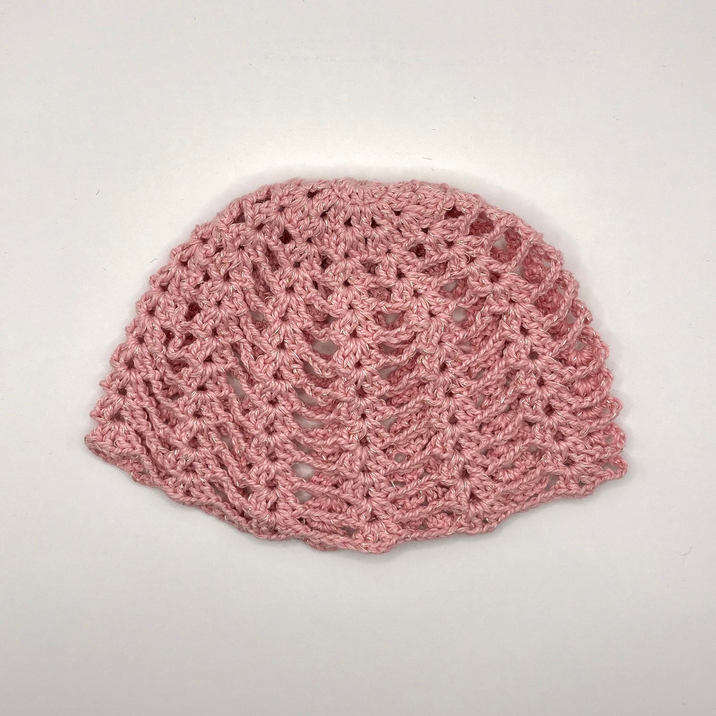 Net Cap in Metallic Orchid Pink
