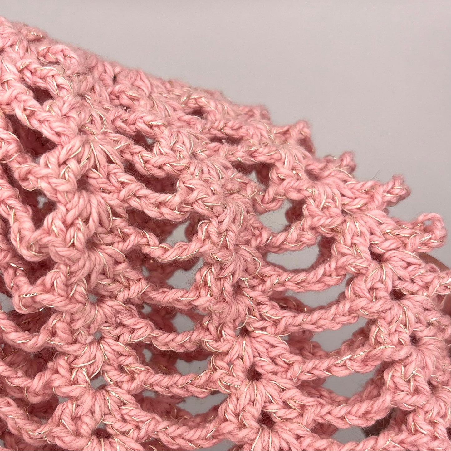 Net Cap in Metallic Orchid Pink